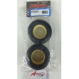 PAR DE PNEUS DIANTEIRO COM INSERT TIRE FRONT RIBBED (2) PARA EVADER ST DURATRAX DTXC 9703